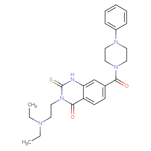3-[2-(diethylamino)ethyl]-7-(4-phenylpiperazine-1-carbonyl)-2-sulfanylidene-1,2,3,4-tetrahydroquinazolin-4-one