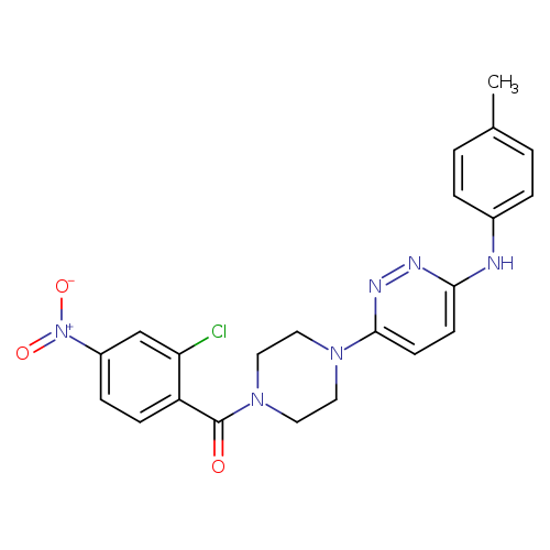 6-[4-(2-chloro-4-nitrobenzoyl)piperazin-1-yl]-N-(4-methylphenyl)pyridazin-3-amine