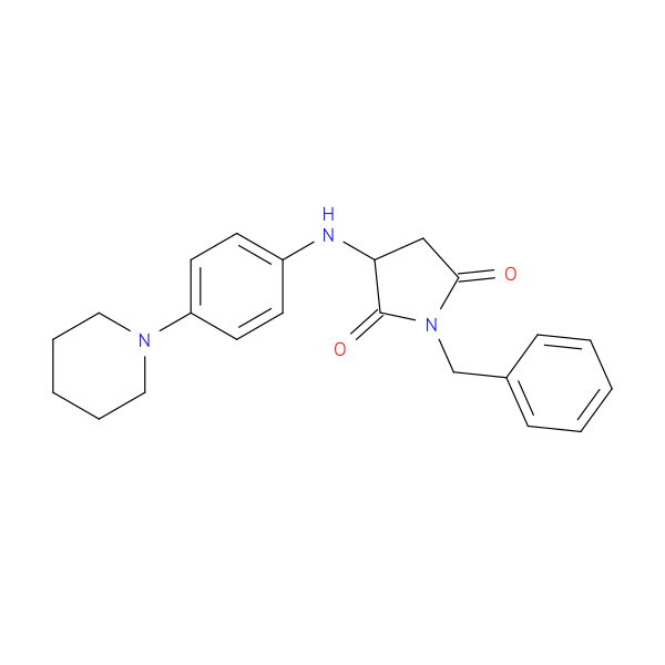 1-benzyl-3-{[4-(piperidin-1-yl)phenyl]amino}pyrrolidine-2,5-dione