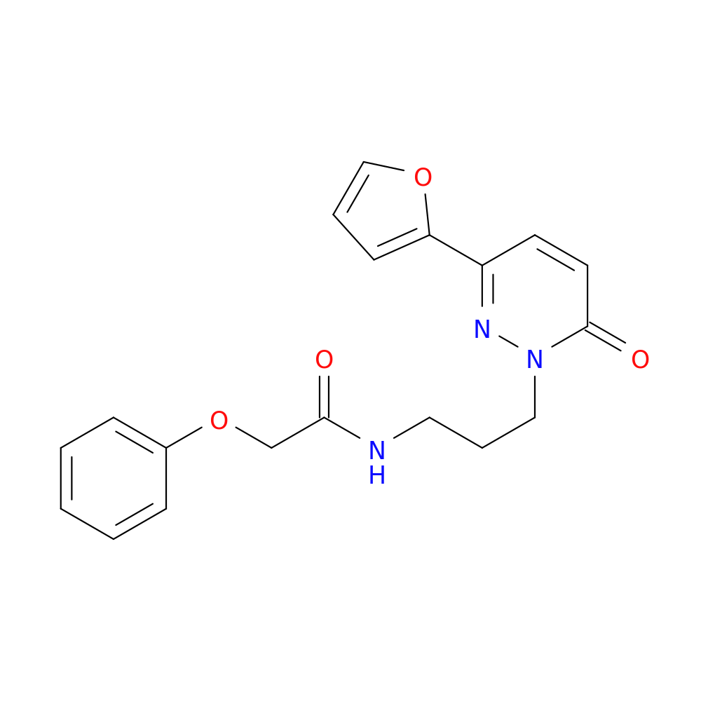 N-{3-[3-(furan-2-yl)-6-oxo-1,6-dihydropyridazin-1-yl]propyl}-2-phenoxyacetamide