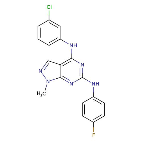 N4-(3-chlorophenyl)-N6-(4-fluorophenyl)-1-methyl-1H-pyrazolo[3,4-d]pyrimidine-4,6-diamine