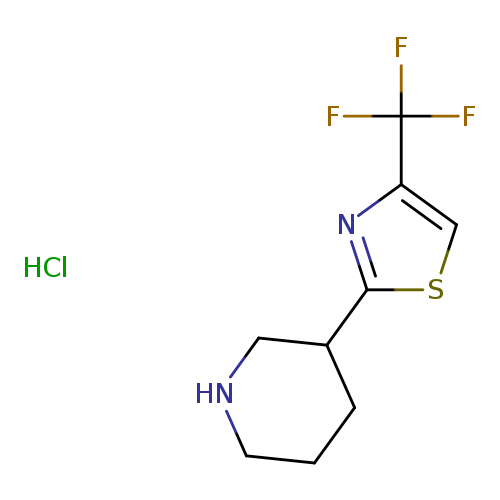3-[4-(trifluoromethyl)-1,3-thiazol-2-yl]piperidine hydrochloride