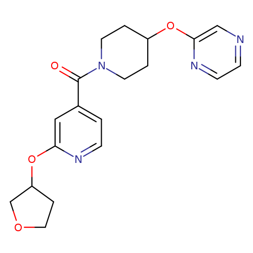 2-({1-[2-(oxolan-3-yloxy)pyridine-4-carbonyl]piperidin-4-yl}oxy)pyrazine