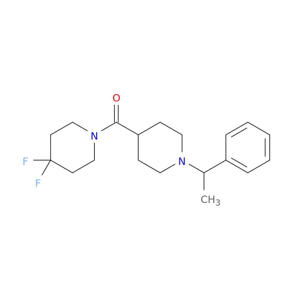 4,4-difluoro-1-[1-(1-phenylethyl)piperidine-4-carbonyl]piperidine