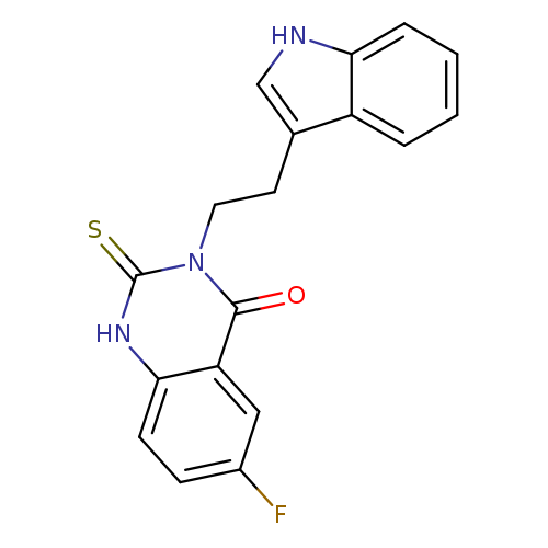 6-fluoro-3-[2-(1H-indol-3-yl)ethyl]-2-sulfanylidene-1,2,3,4-tetrahydroquinazolin-4-one