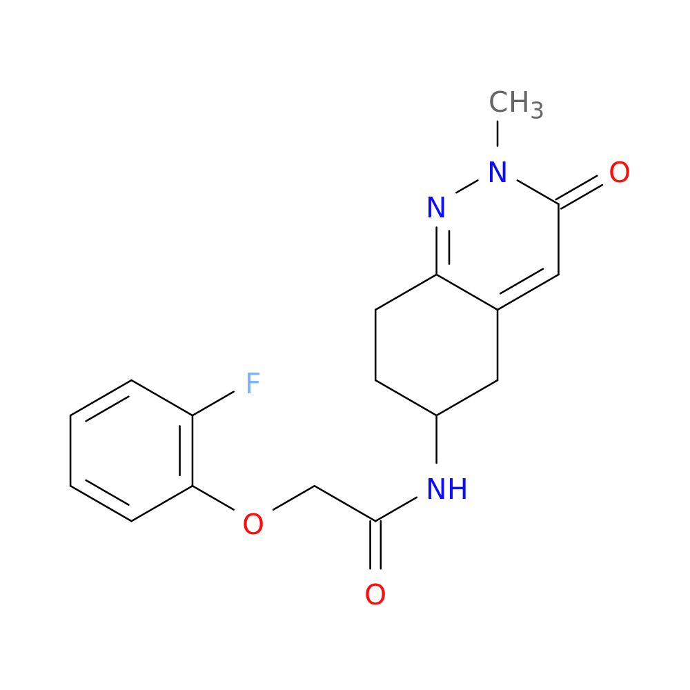 2-(2-fluorophenoxy)-N-(2-methyl-3-oxo-2,3,5,6,7,8-hexahydrocinnolin-6-yl)acetamide