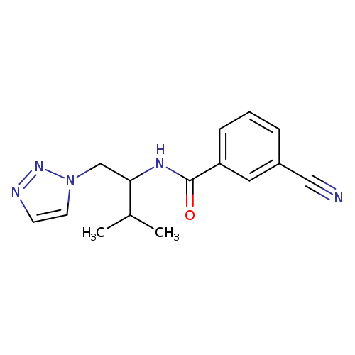 3-cyano-N-[3-methyl-1-(1H-1,2,3-triazol-1-yl)butan-2-yl]benzamide