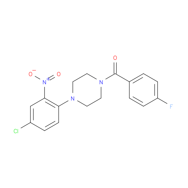 1-{4-chloro-2-nitrophenyl}-4-(4-fluorobenzoyl)piperazine