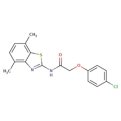 2-(4-chlorophenoxy)-N-(4,7-dimethyl-1,3-benzothiazol-2-yl)acetamide