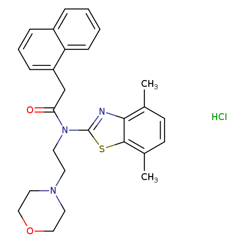 N-(4,7-dimethyl-1,3-benzothiazol-2-yl)-N-[2-(morpholin-4-yl)ethyl]-2-(naphthalen-1-yl)acetamide hydrochloride