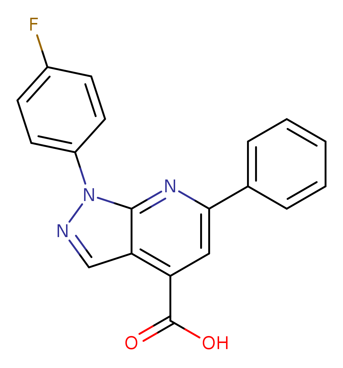1-(4-fluorophenyl)-6-phenyl-1H-pyrazolo[3,4-b]pyridine-4-carboxylic acid