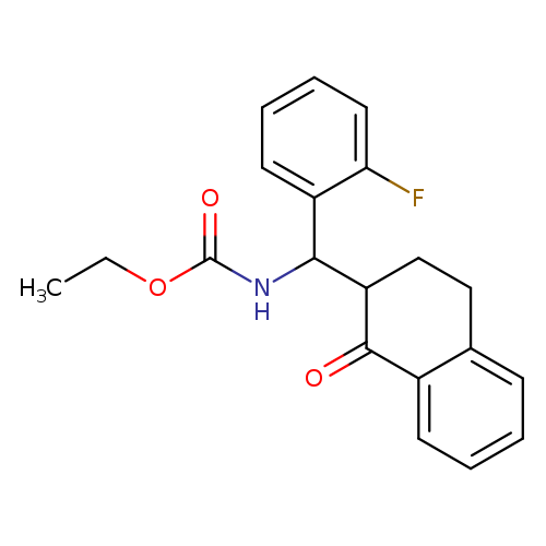 ethyl N-[(2-fluorophenyl)(1-oxo-1,2,3,4-tetrahydronaphthalen-2-yl)methyl]carbamate