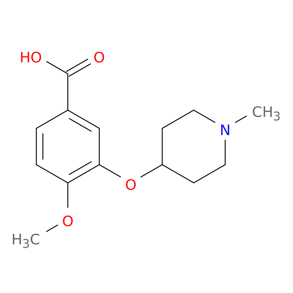 4-methoxy-3-[(1-methylpiperidin-4-yl)oxy]benzoic acid