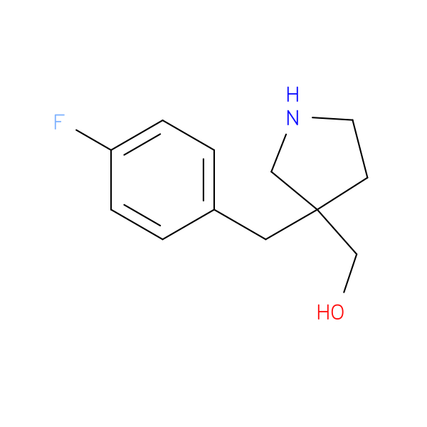 {3-[(4-fluorophenyl)methyl]pyrrolidin-3-yl}methanol