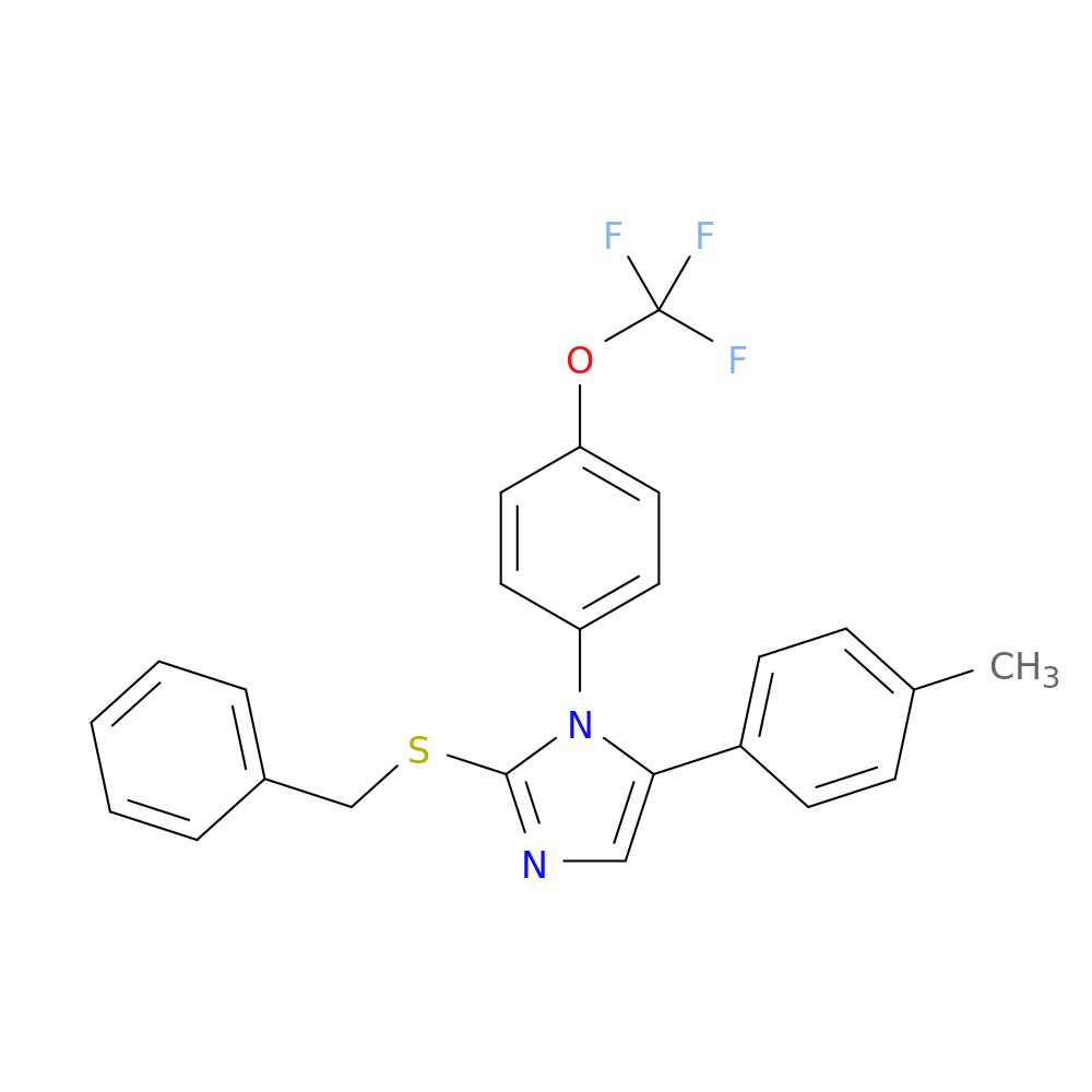 2-(benzylsulfanyl)-5-(4-methylphenyl)-1-[4-(trifluoromethoxy)phenyl]-1H-imidazole