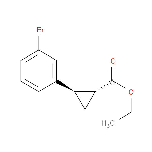 rel-Ethyl (1R,2R)-2-(3-bromophenyl)cyclopropane-1-carboxylate