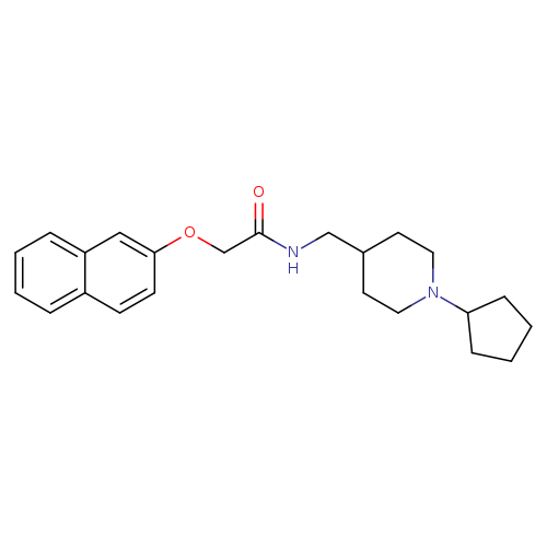 N-[(1-cyclopentylpiperidin-4-yl)methyl]-2-(naphthalen-2-yloxy)acetamide