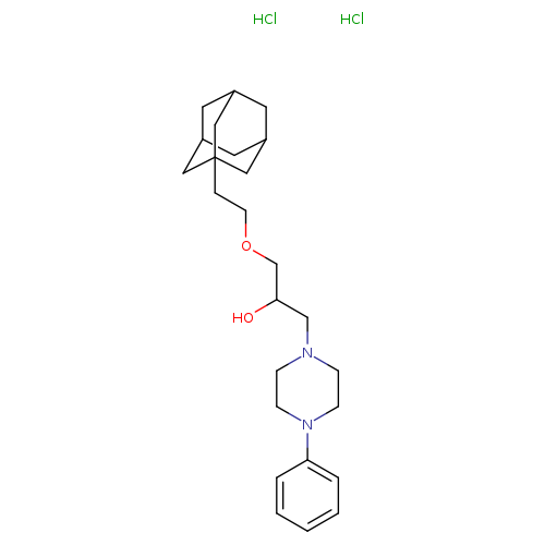 1-[2-(adamantan-1-yl)ethoxy]-3-(4-phenylpiperazin-1-yl)propan-2-ol dihydrochloride