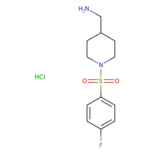 C-[1-(4-Fluoro-benzenesulfonyl)-piperidin-4-yl]-methylamine hydrochloride