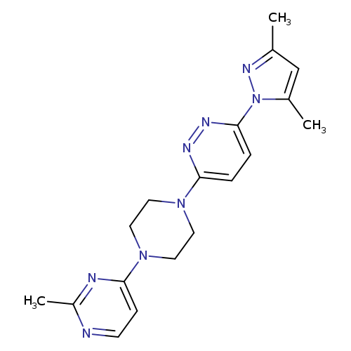 3-(3,5-dimethyl-1H-pyrazol-1-yl)-6-[4-(2-methylpyrimidin-4-yl)piperazin-1-yl]pyridazine