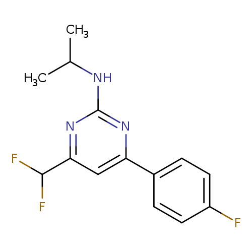 4-(difluoromethyl)-6-(4-fluorophenyl)-N-(propan-2-yl)pyrimidin-2-amine