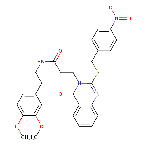 N-[2-(3,4-dimethoxyphenyl)ethyl]-3-(2-{[(4-nitrophenyl)methyl]sulfanyl}-4-oxo-3,4-dihydroquinazolin-3-yl)propanamide