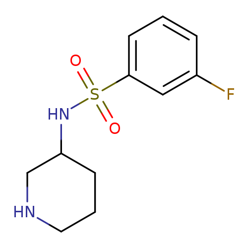 3-fluoro-N-(piperidin-3-yl)benzene-1-sulfonamide