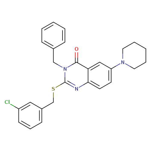 3-benzyl-2-{[(3-chlorophenyl)methyl]sulfanyl}-6-(piperidin-1-yl)-3,4-dihydroquinazolin-4-one