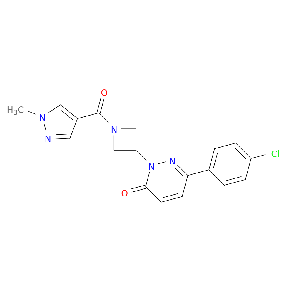 6-(4-chlorophenyl)-2-[1-(1-methyl-1H-pyrazole-4-carbonyl)azetidin-3-yl]-2,3-dihydropyridazin-3-one