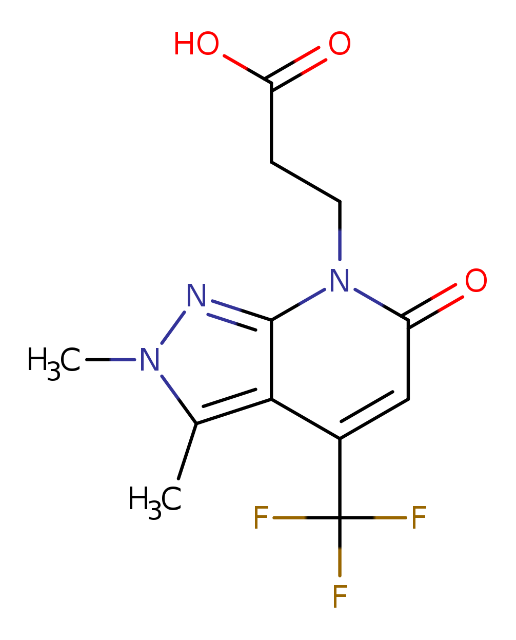 3-(2,3-Dimethyl-6-oxo-4-(trifluoromethyl)-2H-pyrazolo[3,4-b]pyridin-7(6H)-yl)propanoic acid