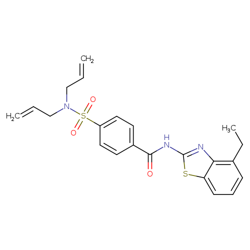 4-[bis(prop-2-en-1-yl)sulfamoyl]-N-(4-ethyl-1,3-benzothiazol-2-yl)benzamide