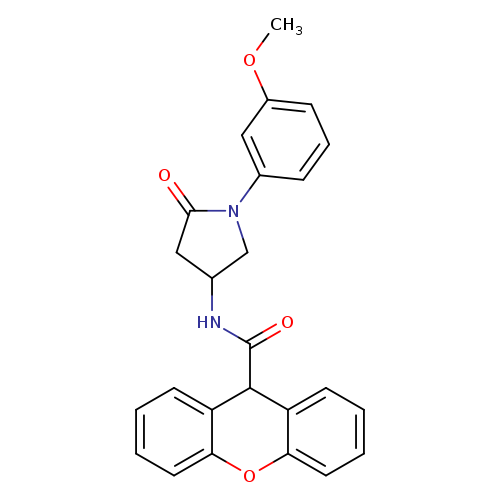 N-[1-(3-methoxyphenyl)-5-oxopyrrolidin-3-yl]-9H-xanthene-9-carboxamide