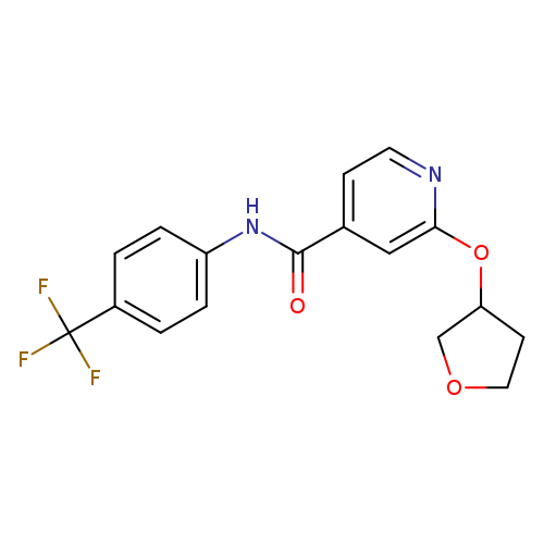 2-(oxolan-3-yloxy)-N-[4-(trifluoromethyl)phenyl]pyridine-4-carboxamide