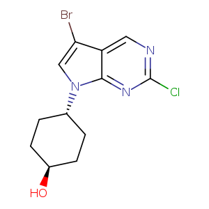 Cyclohexanol, 4-(5-bromo-2-chloro-7H-pyrrolo[2,3-d]pyrimidin-7-yl)-, trans-