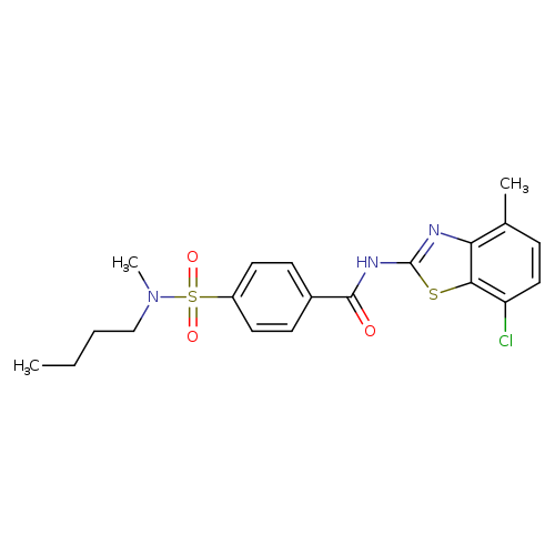 4-[butyl(methyl)sulfamoyl]-N-(7-chloro-4-methyl-1,3-benzothiazol-2-yl)benzamide