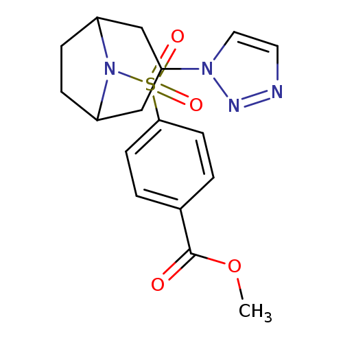 methyl 4-{[3-(1H-1,2,3-triazol-1-yl)-8-azabicyclo[3.2.1]octan-8-yl]sulfonyl}benzoate