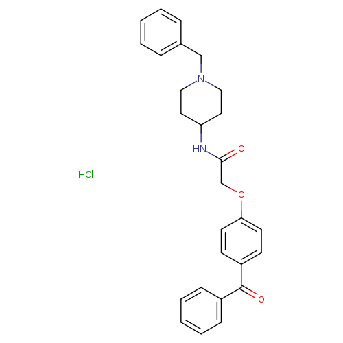 2-(4-BENZYOYLPHENOXY)-N-[1-(PHENYLMETHYL)-4-PIPERIDINYL]ACETAMIDEHYDROCHLORIDE