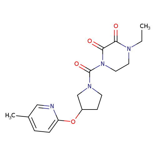 1-ethyl-4-{3-[(5-methylpyridin-2-yl)oxy]pyrrolidine-1-carbonyl}piperazine-2,3-dione