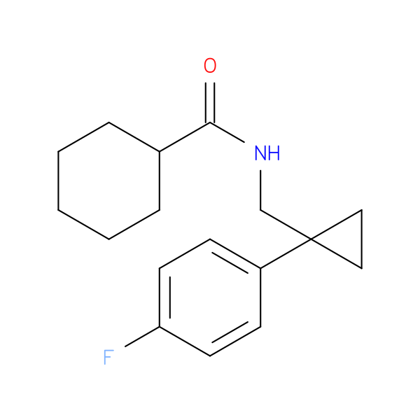 N-{[1-(4-fluorophenyl)cyclopropyl]methyl}cyclohexanecarboxamide