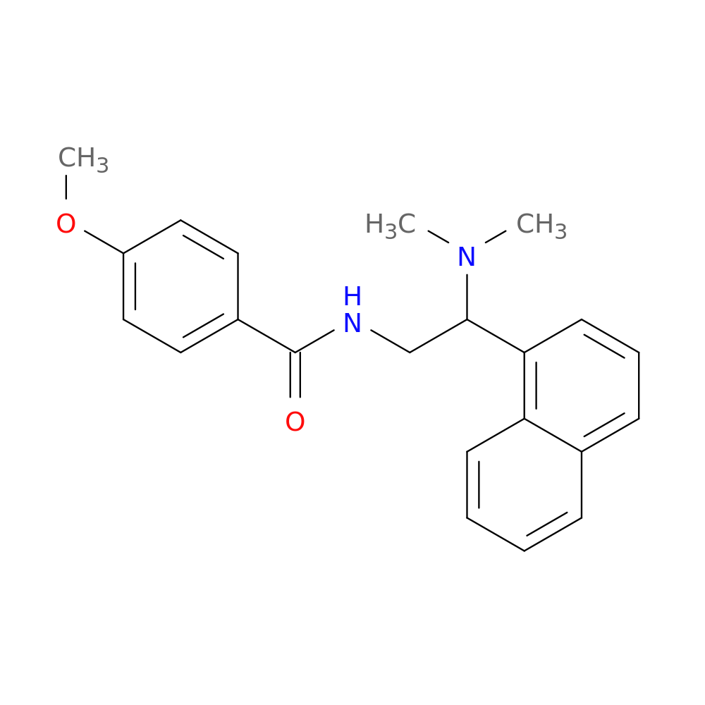 N-[2-(dimethylamino)-2-(naphthalen-1-yl)ethyl]-4-methoxybenzamide