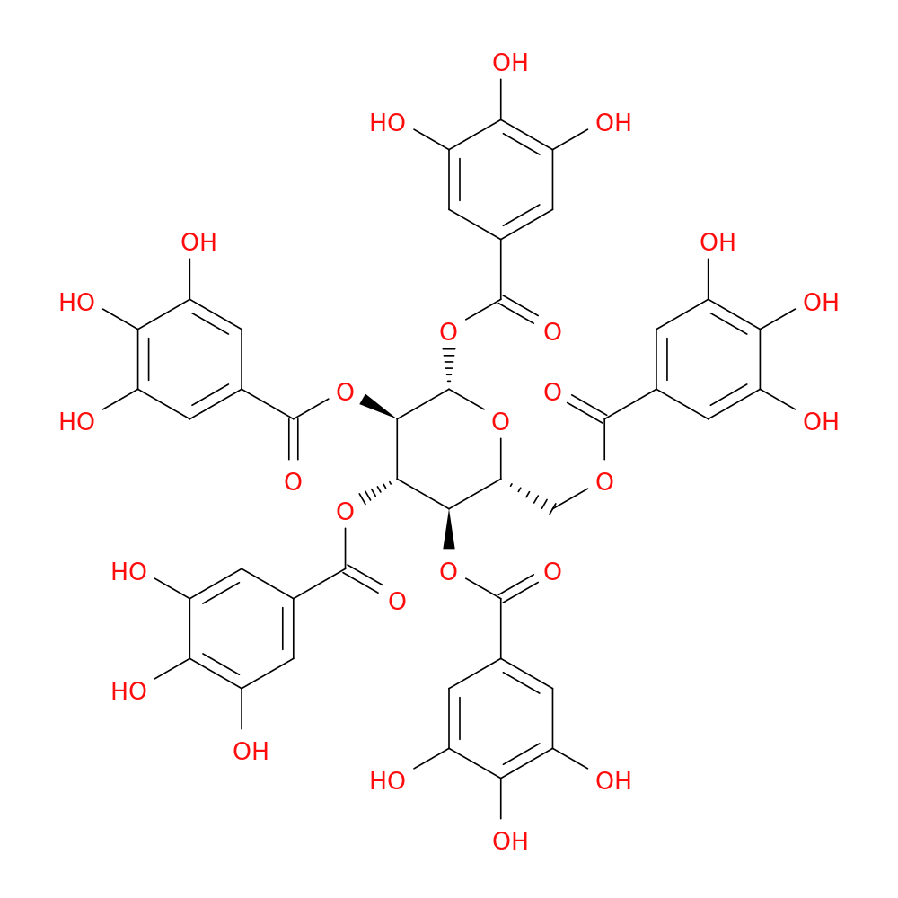 β-D-Glucopyranose, 1,2,3,4,6-pentakis(3,4,5-trihydroxybenzoate)