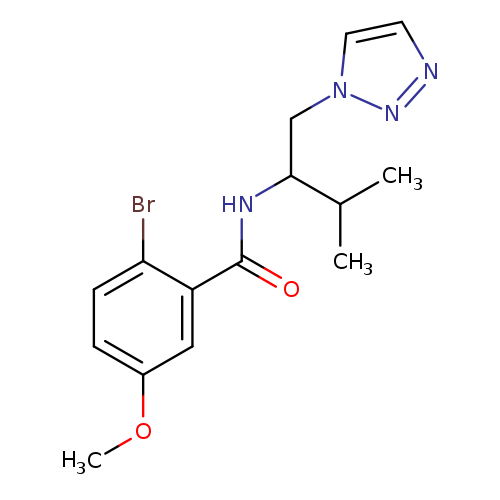 2-bromo-5-methoxy-N-[3-methyl-1-(1H-1,2,3-triazol-1-yl)butan-2-yl]benzamide