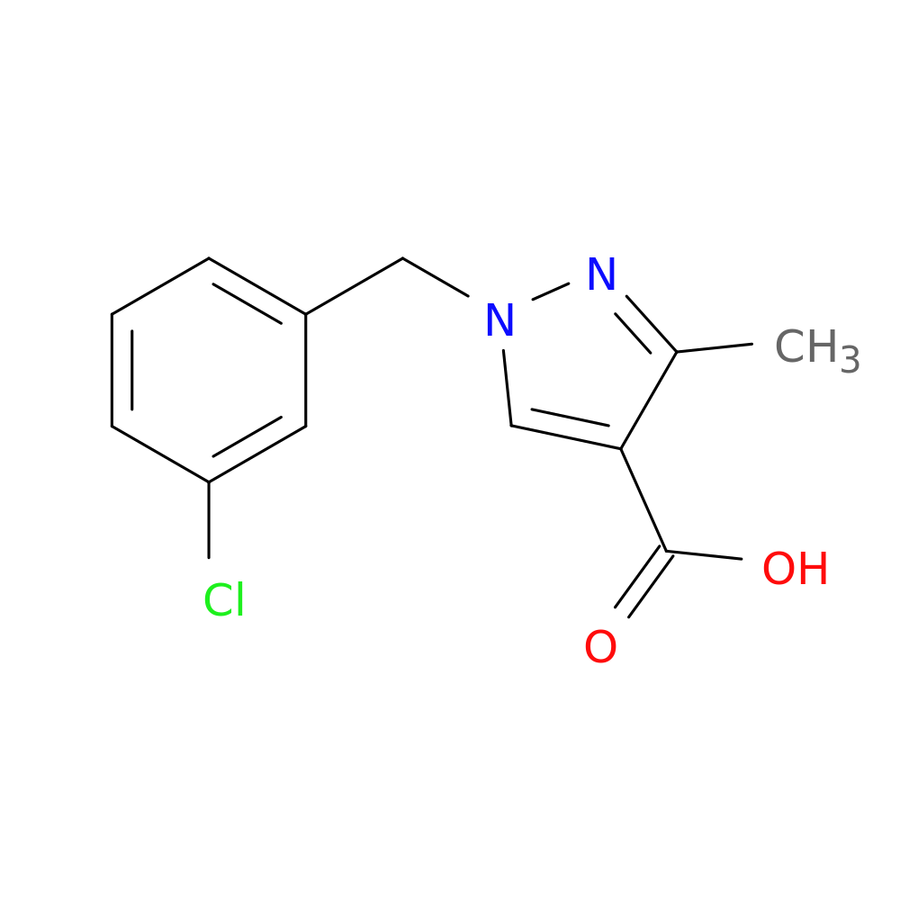 1-[(3-chlorophenyl)methyl]-3-methyl-1H-pyrazole-4-carboxylic acid