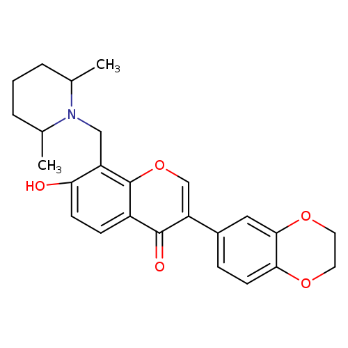 3-(2,3-dihydro-1,4-benzodioxin-6-yl)-8-[(2,6-dimethylpiperidin-1-yl)methyl]-7-hydroxy-4H-chromen-4-one