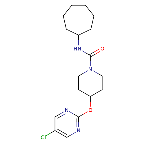 4-[(5-chloropyrimidin-2-yl)oxy]-N-cycloheptylpiperidine-1-carboxamide