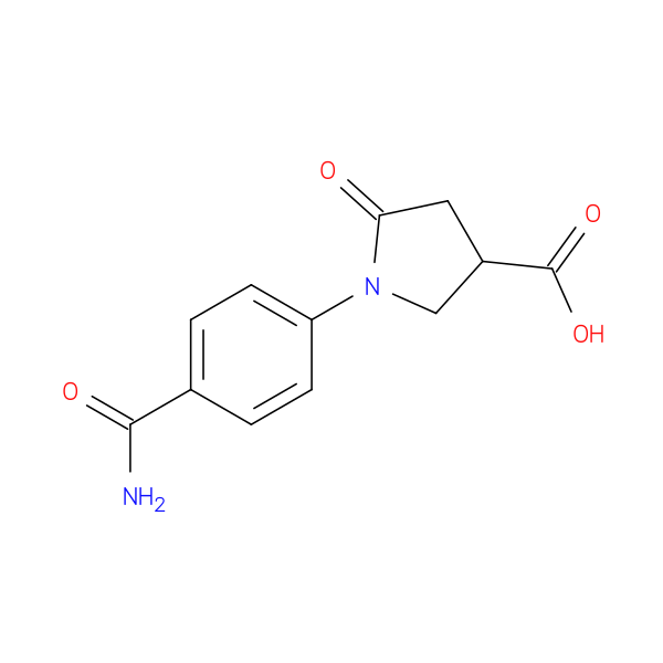 1-[4-(Aminocarbonyl)phenyl]-5-oxopyrrolidine-3-carboxylic acid