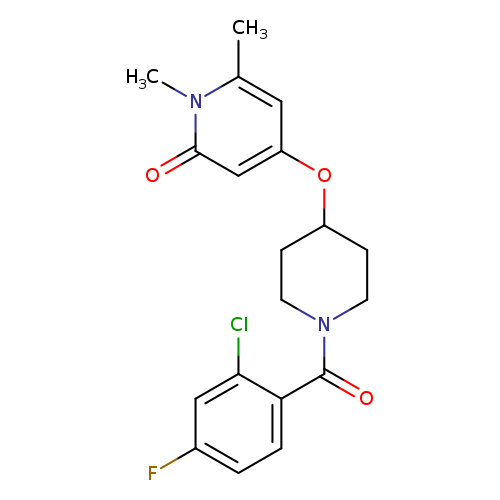 4-{[1-(2-chloro-4-fluorobenzoyl)piperidin-4-yl]oxy}-1,6-dimethyl-1,2-dihydropyridin-2-one