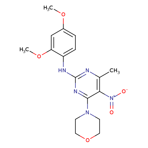 N-(2,4-dimethoxyphenyl)-4-methyl-6-(morpholin-4-yl)-5-nitropyrimidin-2-amine