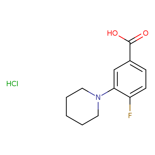 4-fluoro-3-(piperidin-1-yl)benzoic acid hydrochloride