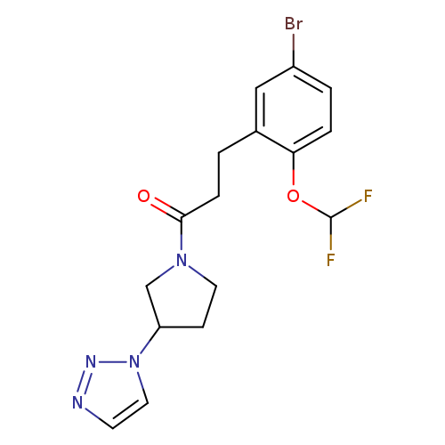 3-[5-bromo-2-(difluoromethoxy)phenyl]-1-[3-(1H-1,2,3-triazol-1-yl)pyrrolidin-1-yl]propan-1-one